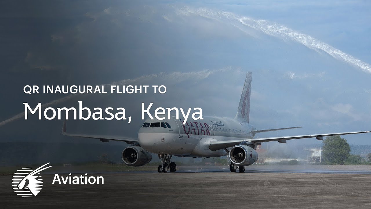 doha mapa Qatar Airways Inaugural Flight to Mombasa, Kenya