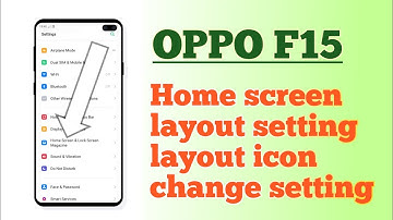 OPPO F15 , Home screen layout icon change and use Home screen layout setting