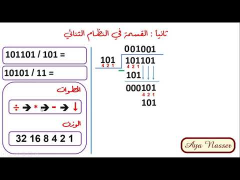 الضرب و القسمة في النظام الثنائي Multiplying And Dividing In Binary System