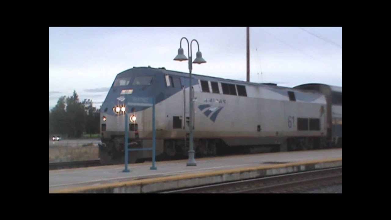 bnsf 5729 Amtrak P42DC #61 Leads a Capital Corridor Train Out of Martinez