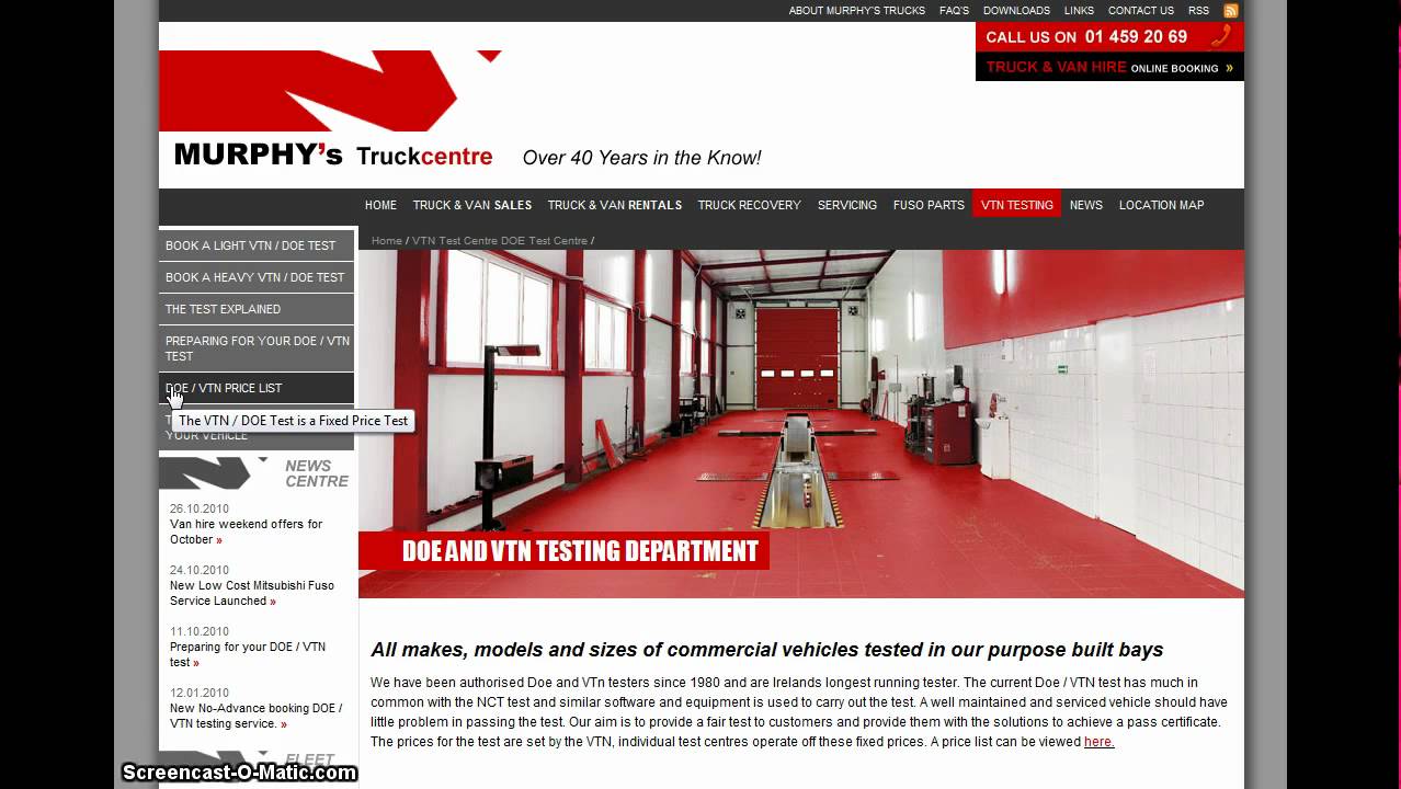 The Doe and Vtn test in Ireland explained