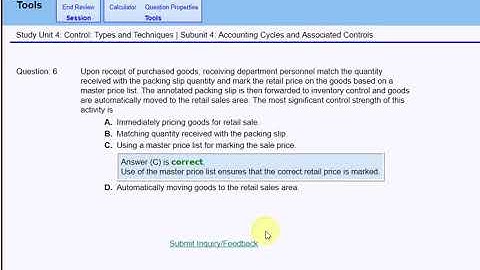 6 2 Accounting Cycles and associated Controls MCQs