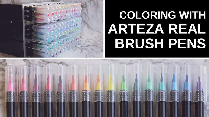 Arteza Real Brush Pens Demo & Review – MIXED UP CRAFT