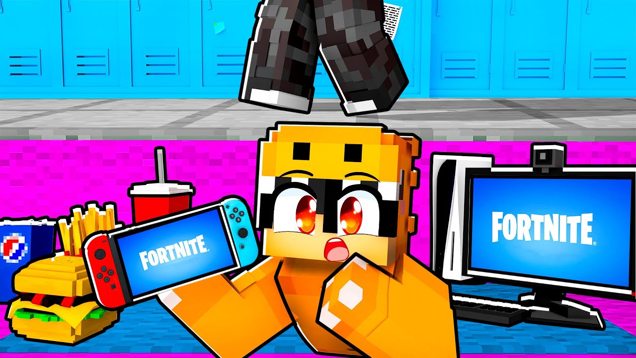 I Built a SECRET Gaming Room in SCHOOL to HIDE From My Bully!