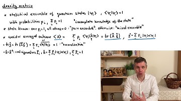 QUANTUM MECHANICS - Composite systems: Density matrix