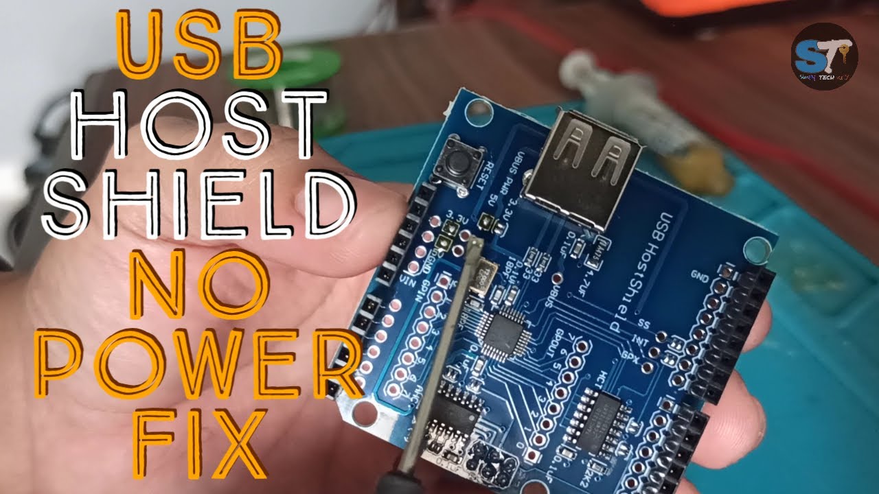 USB Host shield Arduino Uno no power/not detected error REPAIR | Tech-Key - YouTube