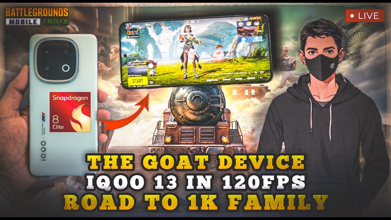 🔴IQOO 13 INDIA FASTEST PHONE LIVE PERFORMANCE TEST BGMI 120 + 90 FPS😲 ...