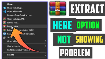 fix extract here option not showing problem, extract here option not showing in pc