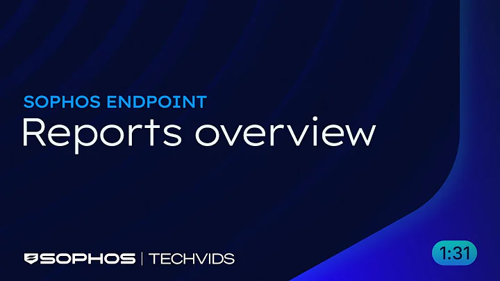 Sophos Endpoint: Reports overview