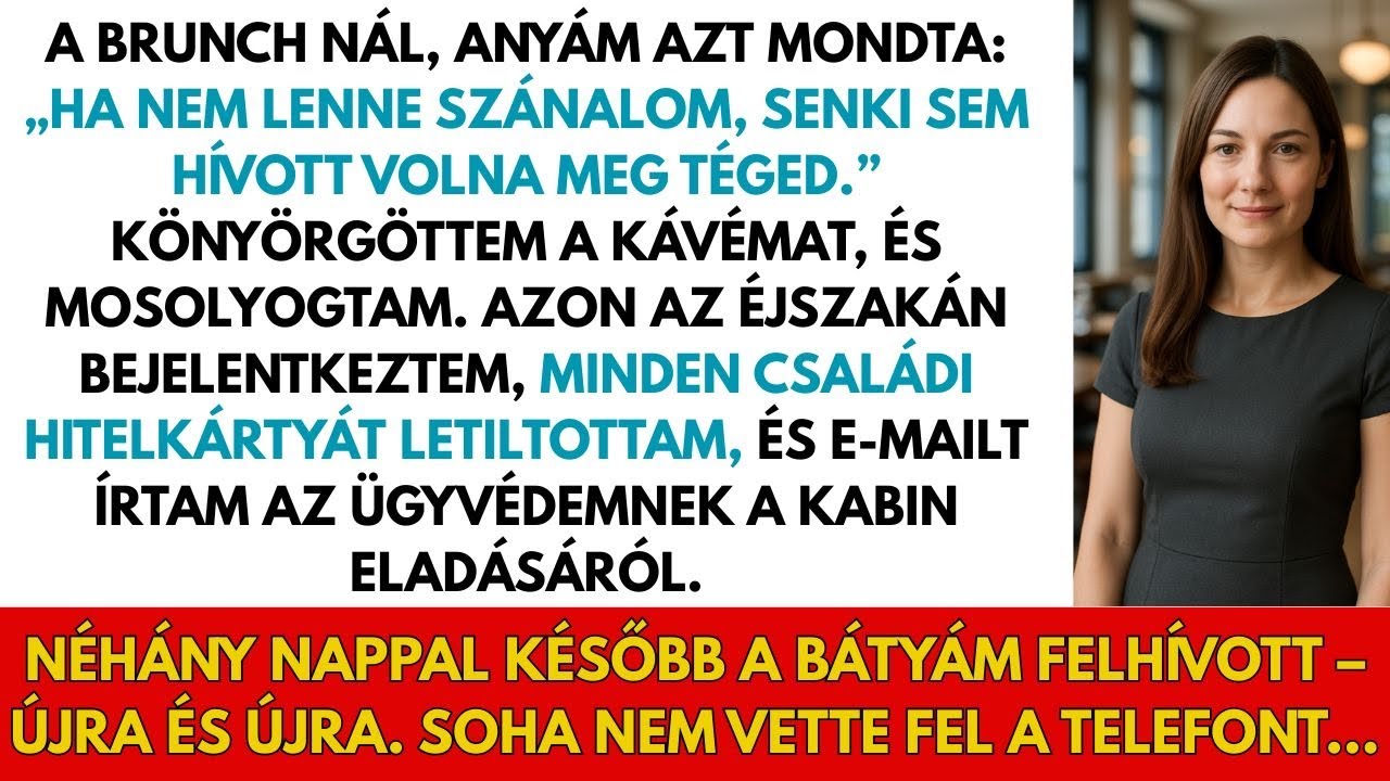 ANYÁM A BRUNCHNÁL: „CSAK SZÁNALOMBÓL VAGY ITT – KÜLÖNBEN SENKI SE HÍVOTT VOLNA.”