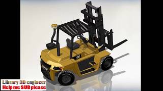 09. Forklift truck || 3D free download screenshot 3