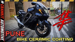 Applied Best Bike Ceramic Coating In Pune On Suzuki Hayabusa Best Bike Ceramic Coating Pune
