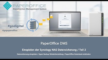 Synology NAS Datensicherung Einspielen / Hyper Backup Datenbank Wiederherstellung PaperOffice DMS