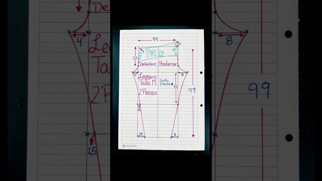 patrón de leggins talla M 