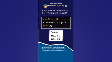 Python Quiz: Question 63 👨‍💻 #shorts