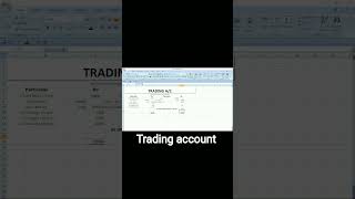 how to create trading account in excel #tally #excel