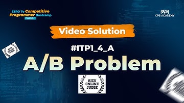 02 | Video Solution | Aizu | A / B | Data Types, Variables, Operators