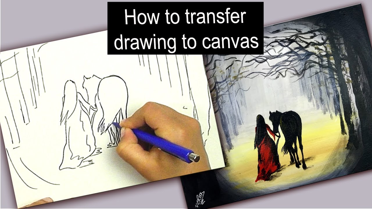 How to Transfer a Drawing to Canvas for Painting — Caleigh Bird Art