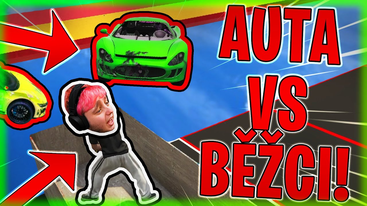 BĚŽCI VS AUTA V GTA!!! | Morry&@Cuky2222&@BowTeaG&@DejvikGOD&@Kellwiin&Faster