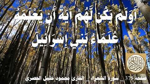 375 الصفحة   القرآن الكريم   سورة الشعراء   بصوت الحصري