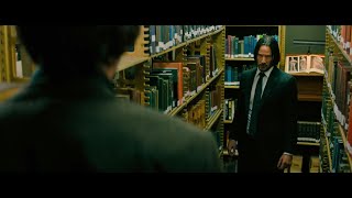 John Wick 3 (2019) Parabellum:  John  Ex Communicado  $14 Million Bounty! Library fight Scene.