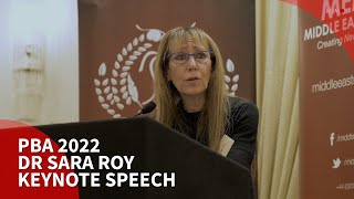Palestine Book Awards 2022: Dr Sara Roy - Keynote speech