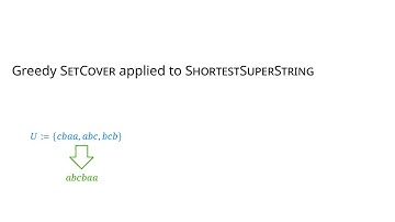 From Set Cover to Shortest Superstring