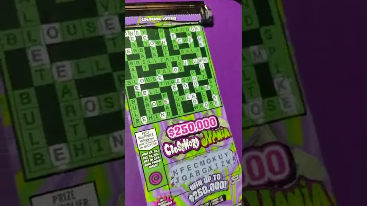 $10 crossword 🧩 "250k Crossword Mania" Colorado Lotto