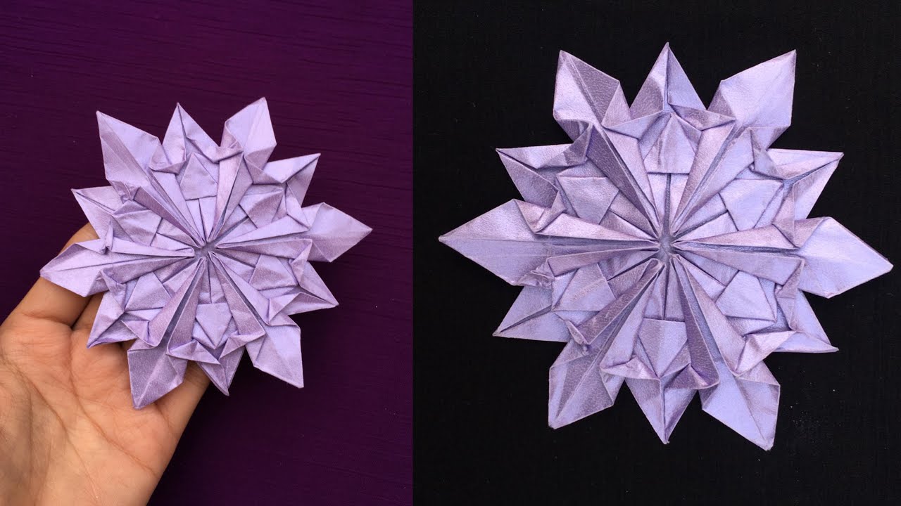 How to Make 3D ORIGAMI SNOWFLAKE Without Glue and Scissors, Paper Snowflakes, Paper 3d Snowflake