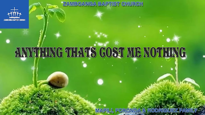 Anything That Cost Me Nothing (Minus one)