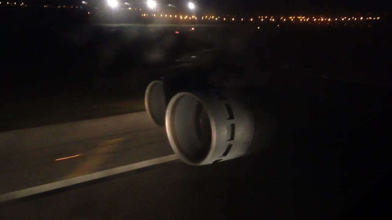 C-5B Galaxy standing take off max power TF-39 engines.