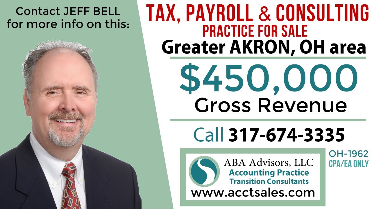 450,000 Greater Akron, Oh area Tax, Accounting, Payroll & Consulting