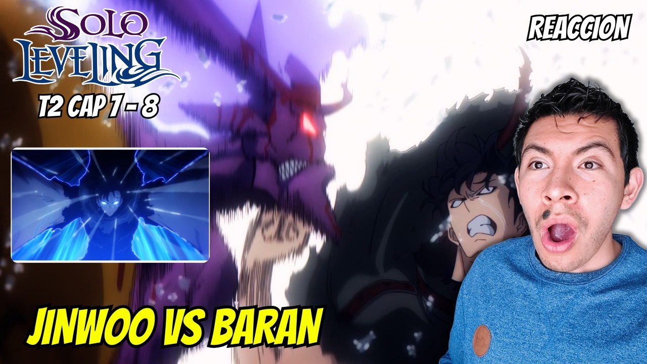 JINWOO VS BARAN🔥😈 l REACCION A SOLO LEVELING S2 CAP 7 Y 8