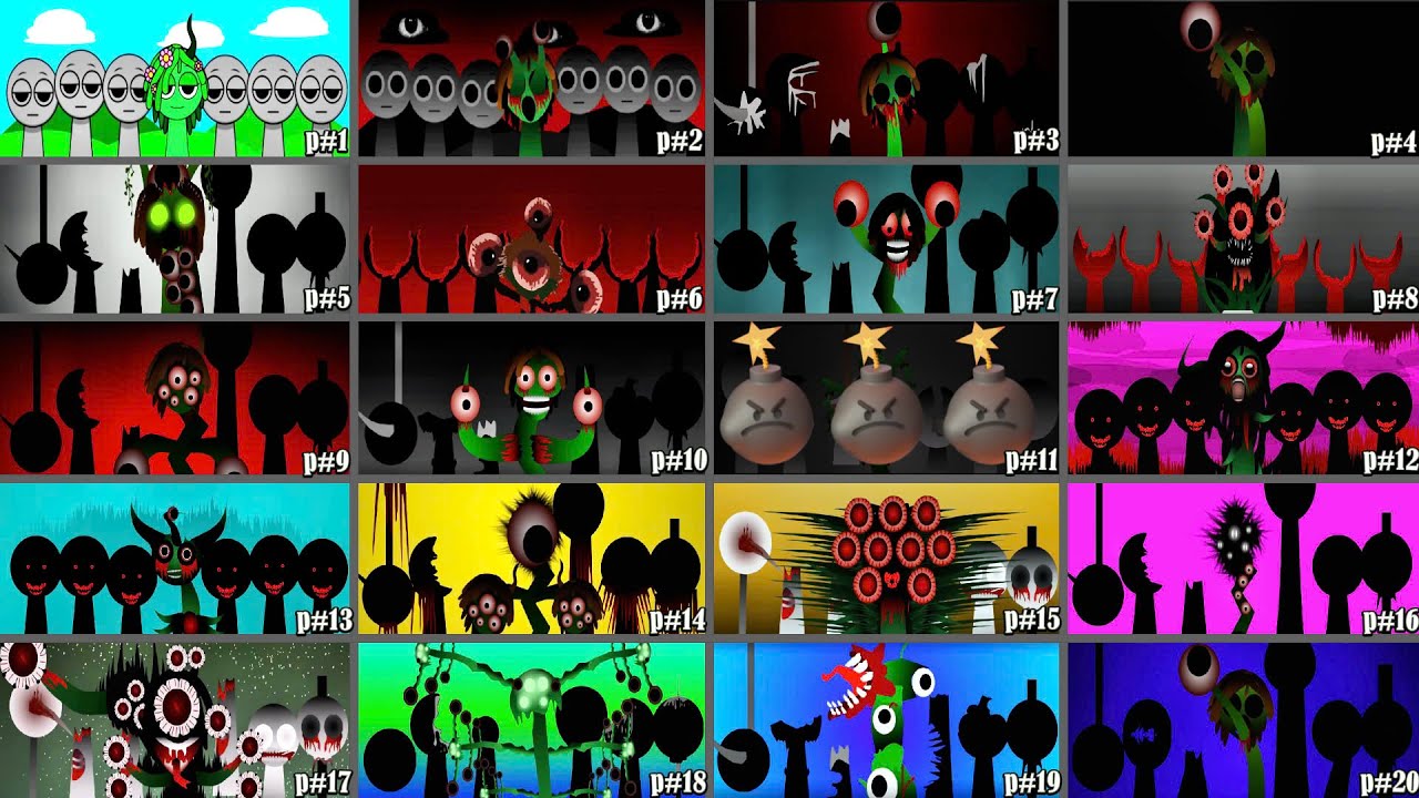 Sprunki Sound Mix: All Phases 1–10 vs 11–20 Together | (GREEN