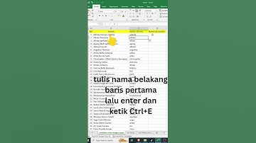 cara memisahkan nama depan dan nama belakang di excel dengan cepat hanya 5 detik #shorts #tips #tric