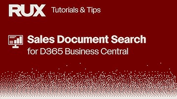 Sales Document Search for D365 Business Central