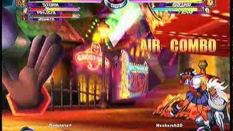 MvC2 Online (360): Brett (MSP) vs NeoKarsh (Mag/Sak/Tron) 4 .:12.9.09:.