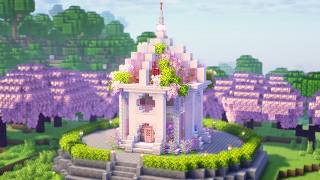 ⛏️ Minecraft Tutorial: Cherry Blossom Greenhouse / Flower Garden
