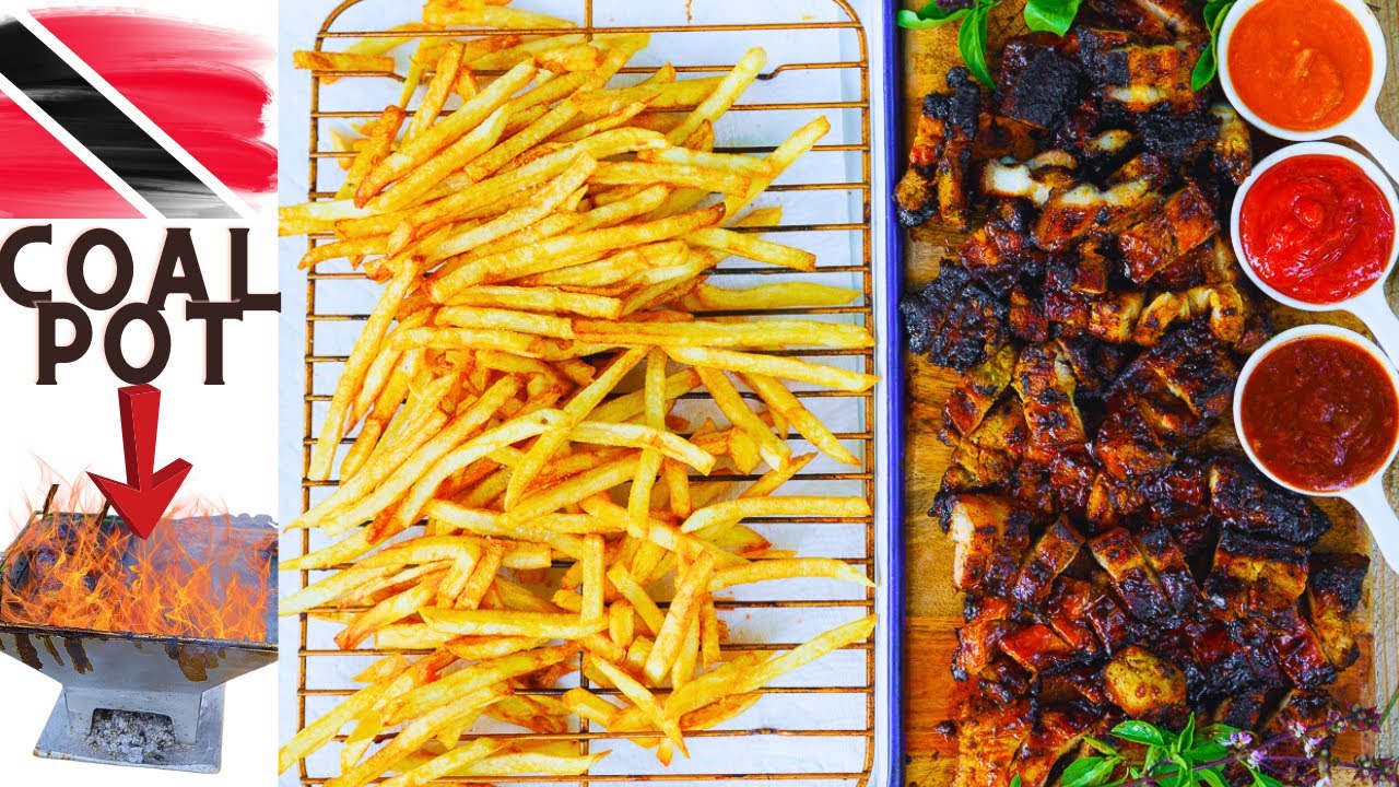 Coal Pot BBQ Pork Belly and Fries Outdoor Cooking YouTube