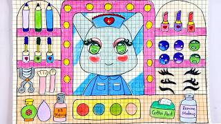 🎀diy paper🎀 HEAD NURSE Roblox Animal Hospital Makeup Game Tutorial ✨ 로블록스 동물병원 수간호사 메이크업 게임 종이공예 screenshot 3