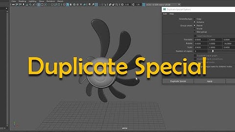 Tự Học 3D Online - Duplicate Special - Hướng dẫn Maya #maya