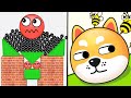 👺 Hide Ball brain teaser games 🆚 Draw to smash (save the doge & bee) 2048 Gameplay android part 31