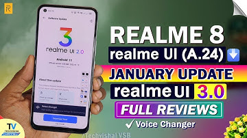 Realme 8 New A.24 January Update Full Review | Realme Ui 3.0 Android 12 Update | Realme 8 New update