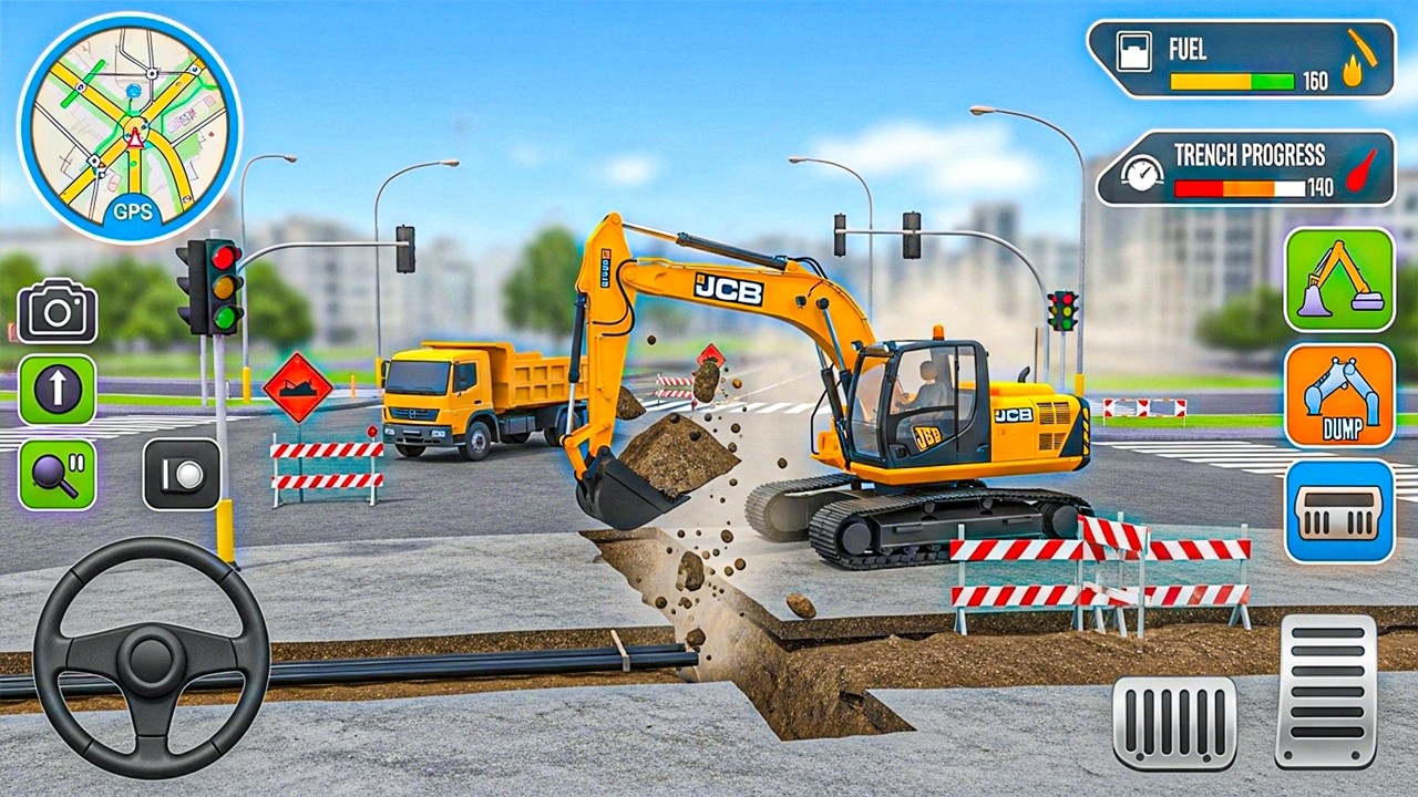 Mega Highway Builder Mission – JCB Excavator Simulator 3D – Android Gameplay #livestreaming