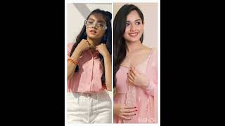 Asif Vs Jannat Zubair Beautiful Pics In Same Colour Dress Short