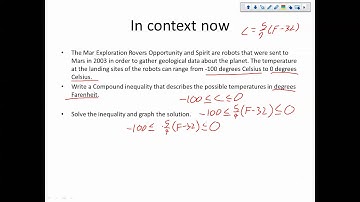5.4.4: Solving Compound Inequalities: In context