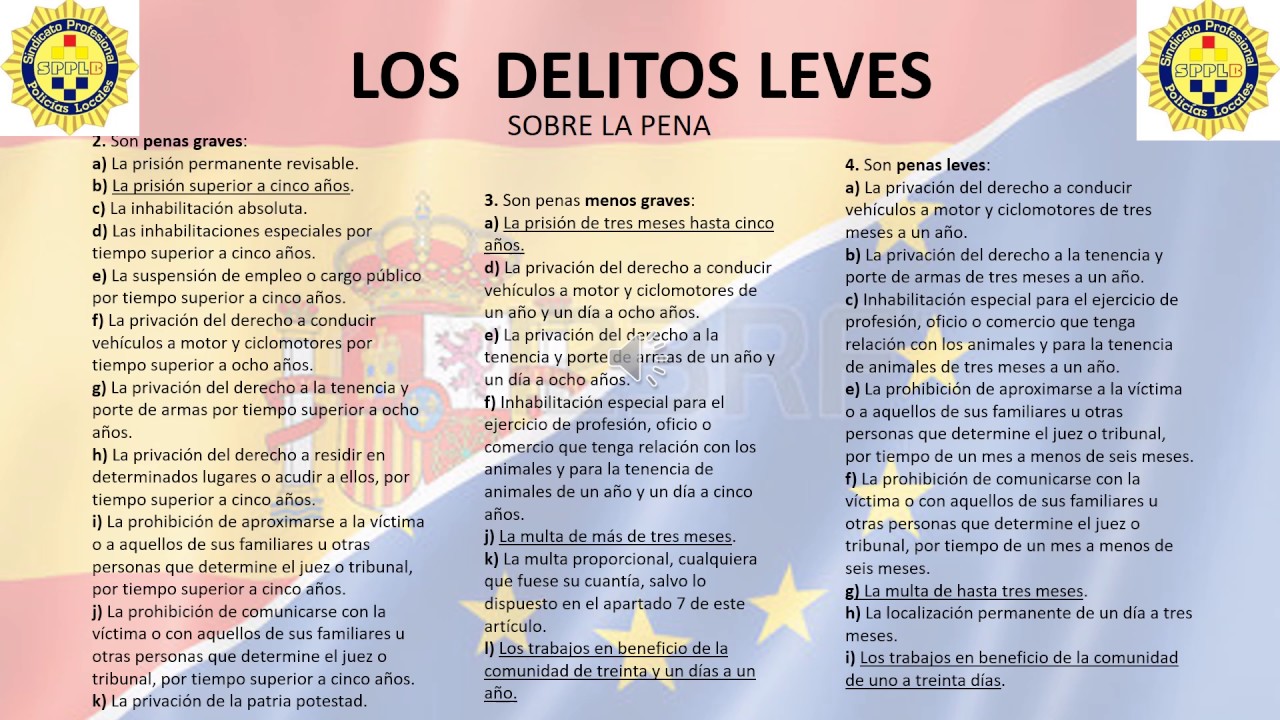 Claves para identificar un delito leve YouTube