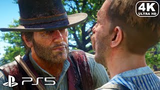 Arthur Beats Up Thomas Downes For Not Paying Back The Debt - Red Dead Redemption 2 4K Ultra Hd
