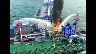 Remote Fire Monitor Protection Systems For Jetty & Oil Terminals Offshore Animation