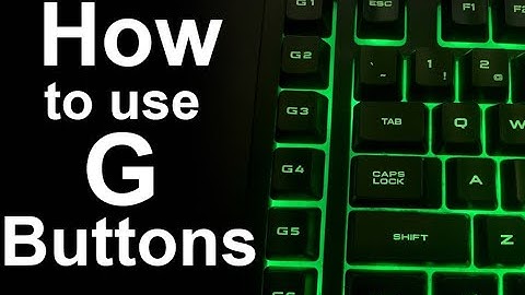 How to Use G buttons on CORSAIR KEYBOARD
